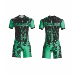 Factory-direct high-quality Thai sublimation club football training sets – best red-black football sportswear