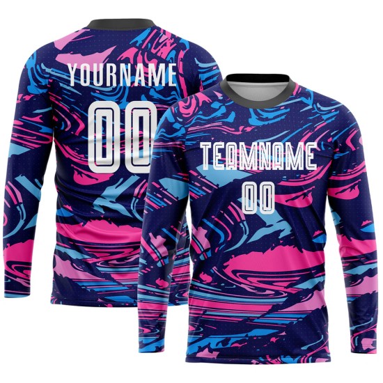 Latest unisex long-sleeve football jerseys – adult custom logo print, wholesale pricing